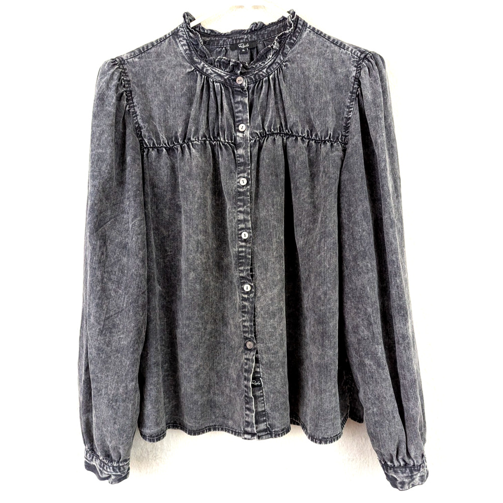 Rails Black Button-Up Blouse